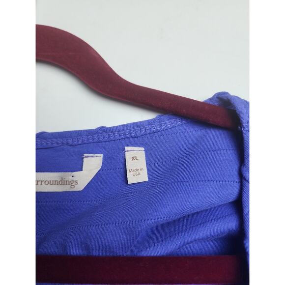 Soft surroundings Tunic Top Womens XL 100% cotton Ribbed comfortable cozycore - Picture 6 of 9